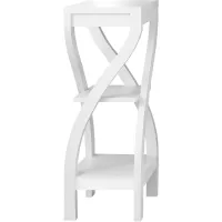 Accent Table, Side, End, Plant Stand, Square, Living Room, Bedroom, Laminate, White, Contemporary, Modern