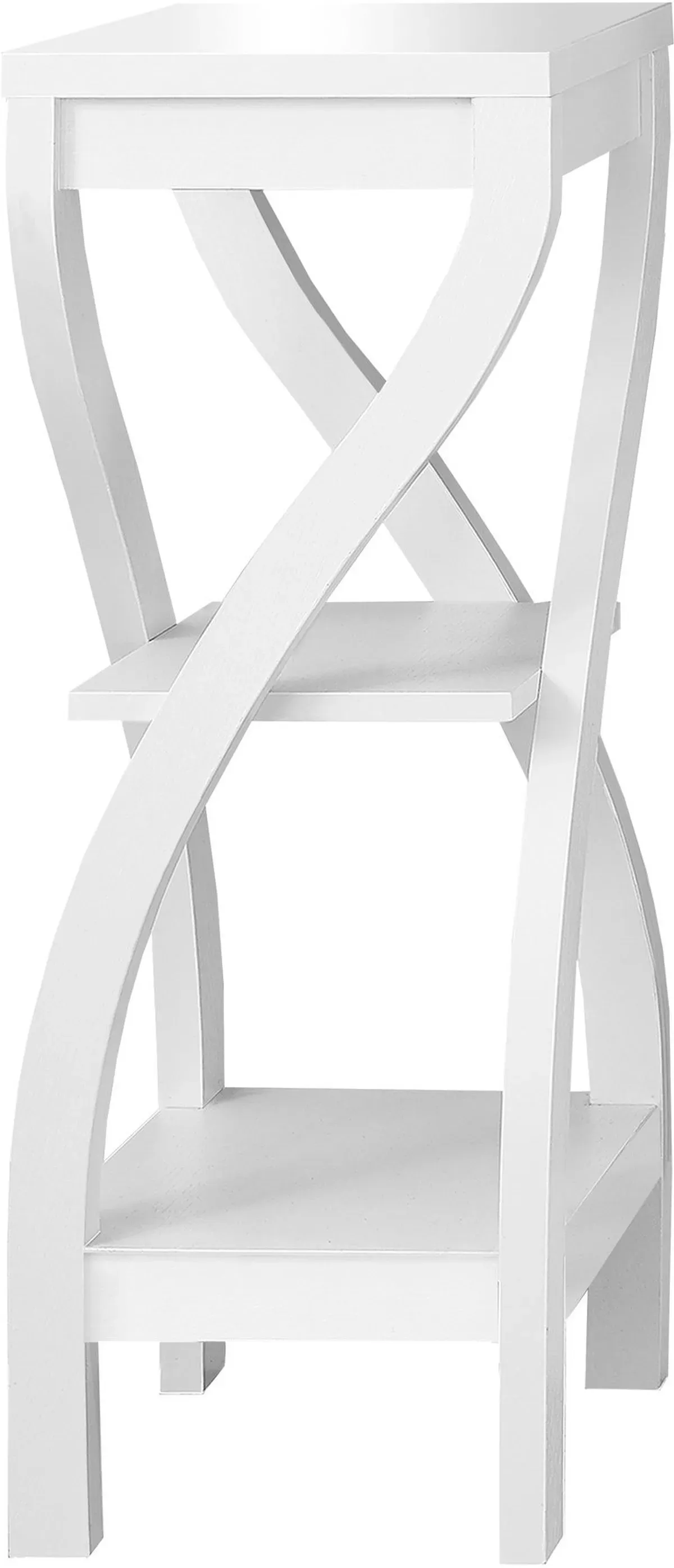 Accent Table, Side, End, Plant Stand, Square, Living Room, Bedroom, Laminate, White, Contemporary, Modern