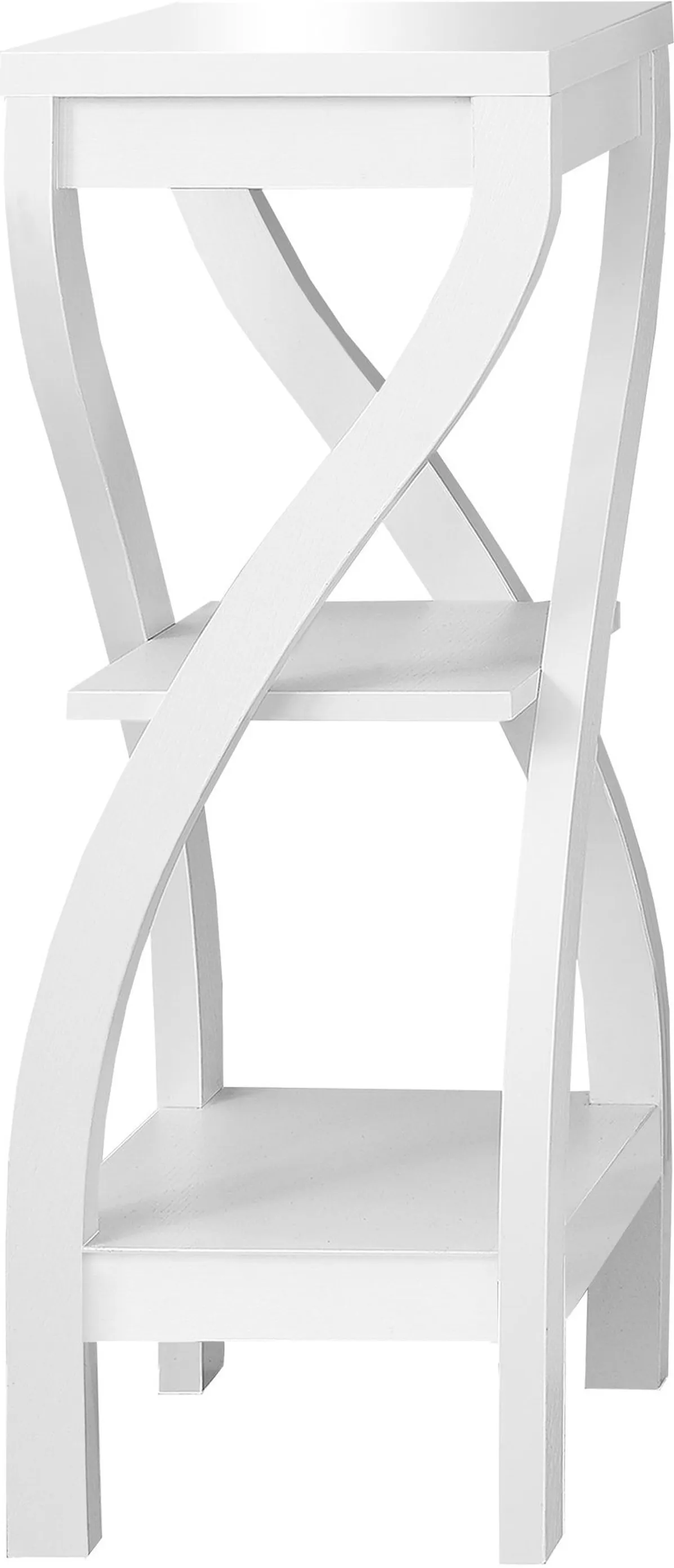 Accent Table, Side, End, Plant Stand, Square, Living Room, Bedroom, Laminate, White, Contemporary, Modern