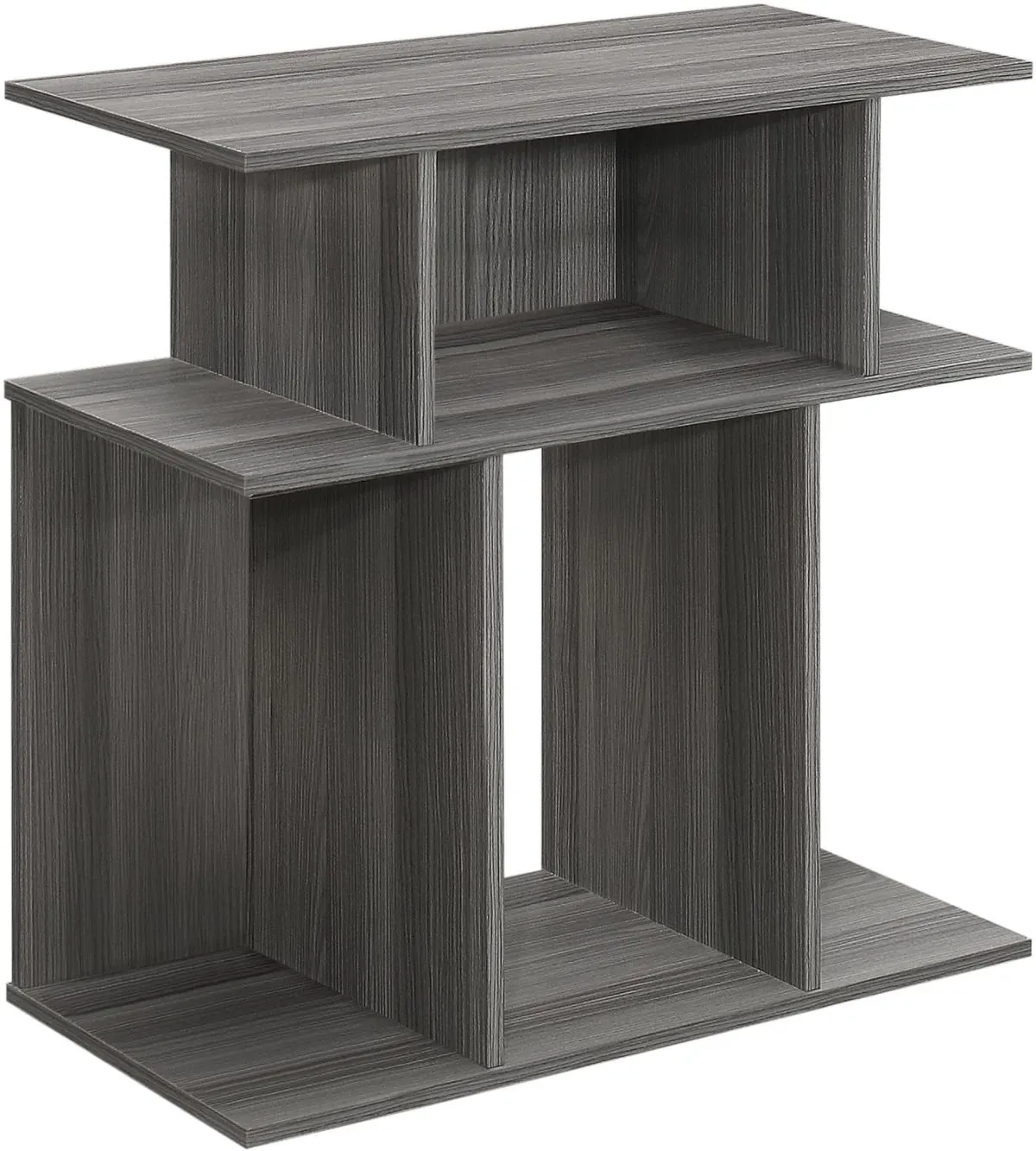 Accent Table, Side, End, Nightstand, Lamp, Living Room, Bedroom, Laminate, Grey, Contemporary, Modern