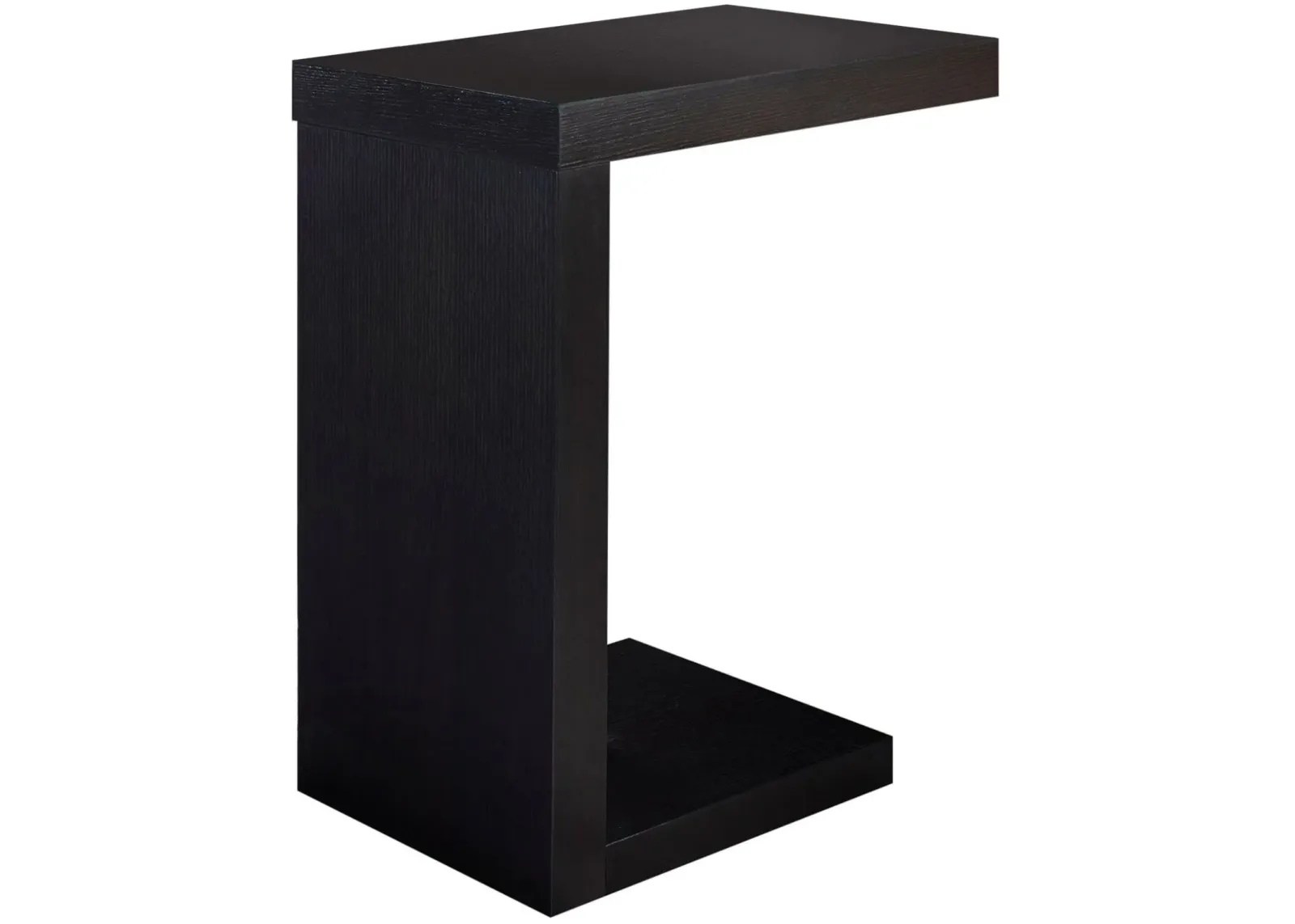 Accent Table, C-Shaped, End, Side, Snack, Living Room, Bedroom, Laminate, Brown, Contemporary, Modern