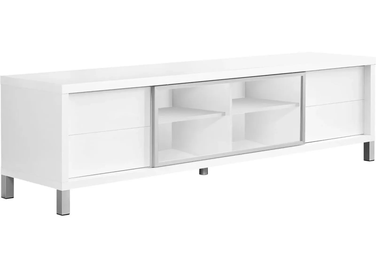 Tv Stand, 71 Inch, Console, Media Entertainment Center, Storage Cabinet, Living Room, Bedroom, Laminate, White, Grey, Contemporary, Modern