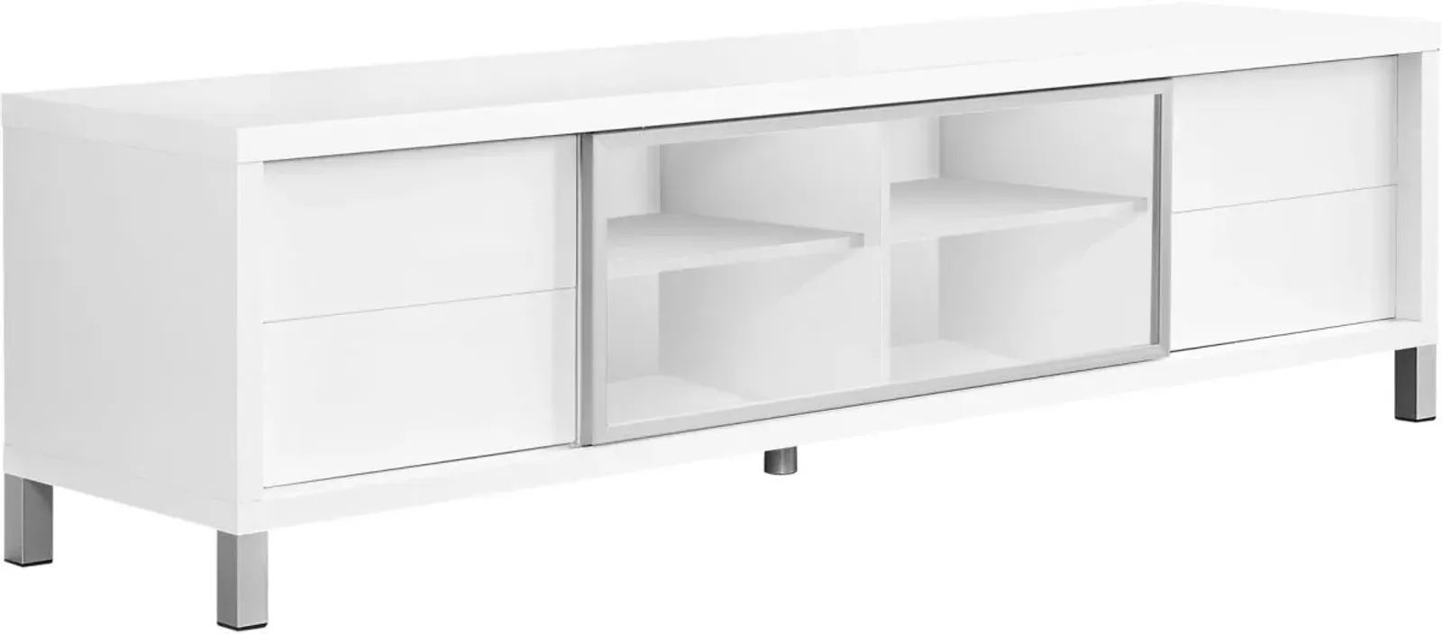 Tv Stand, 71 Inch, Console, Media Entertainment Center, Storage Cabinet, Living Room, Bedroom, Laminate, White, Grey, Contemporary, Modern