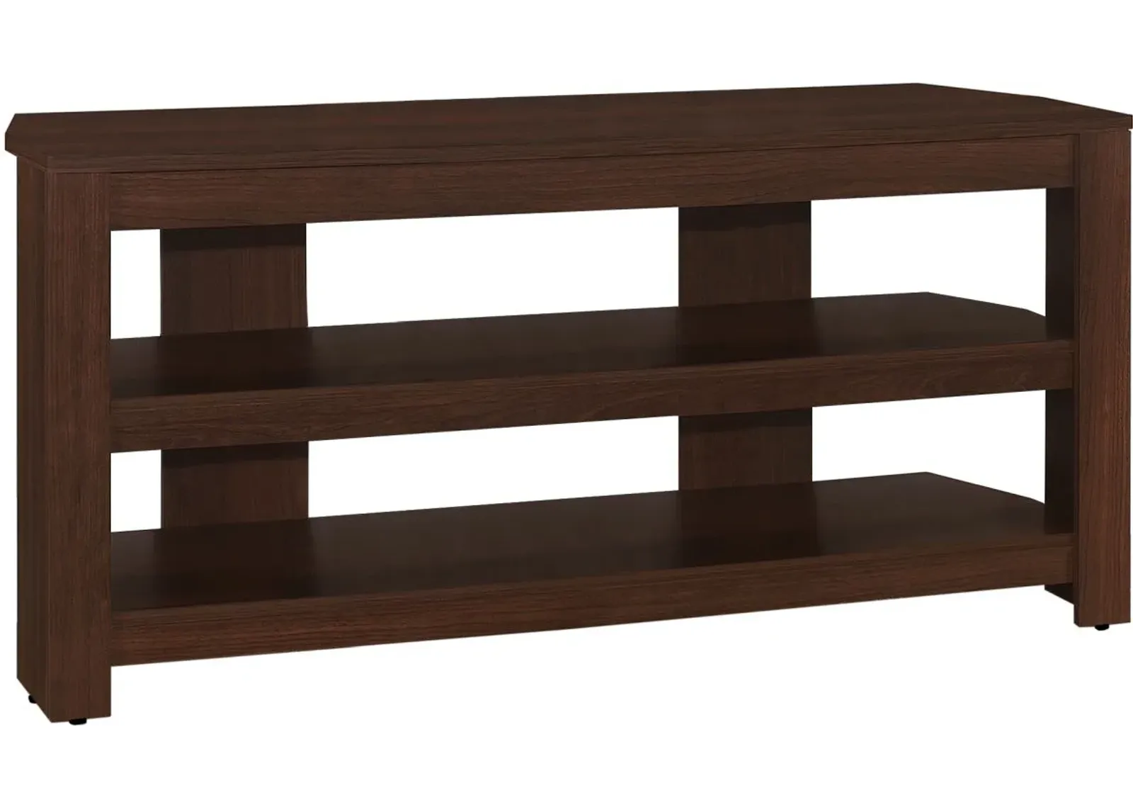 Tv Stand, 42 Inch, Console, Media Entertainment Center, Storage Shelves, Living Room, Bedroom, Laminate, Brown, Contemporary, Modern