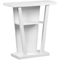 Accent Table, Console, Entryway, Narrow, Sofa, Living Room, Bedroom, Laminate, White, Contemporary, Modern