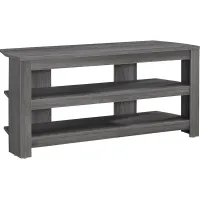 Tv Stand, 42 Inch, Console, Media Entertainment Center, Storage Shelves, Living Room, Bedroom, Laminate, Grey, Contemporary, Modern