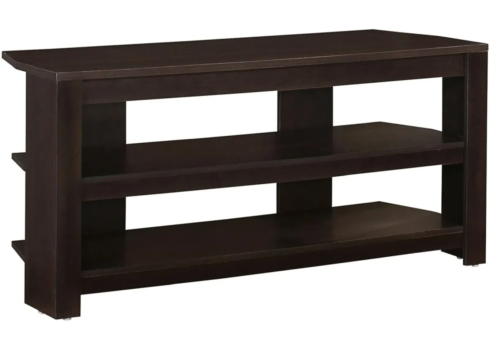 Tv Stand, 42 Inch, Console, Media Entertainment Center, Storage Shelves, Living Room, Bedroom, Laminate, Brown, Contemporary, Modern