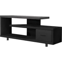 Tv Stand, 60 Inch, Console, Media Entertainment Center, Storage Cabinet, Living Room, Bedroom, Laminate, Black, Grey, Contemporary, Modern