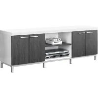 Tv Stand, 60 Inch, Console, Media Entertainment Center, Storage Cabinet, Living Room, Bedroom, Laminate, White, Grey, Contemporary, Modern