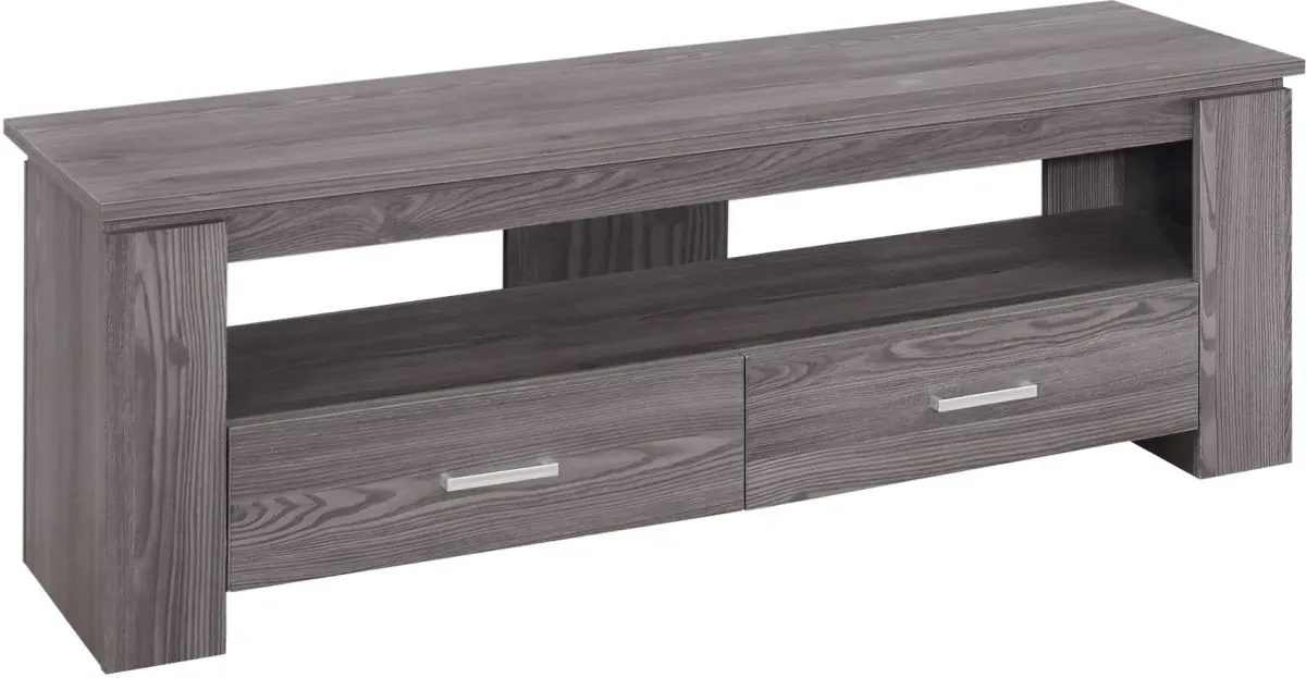 Tv Stand, 48 Inch, Console, Media Entertainment Center, Storage Drawers, Living Room, Bedroom, Laminate, Grey, Contemporary, Modern