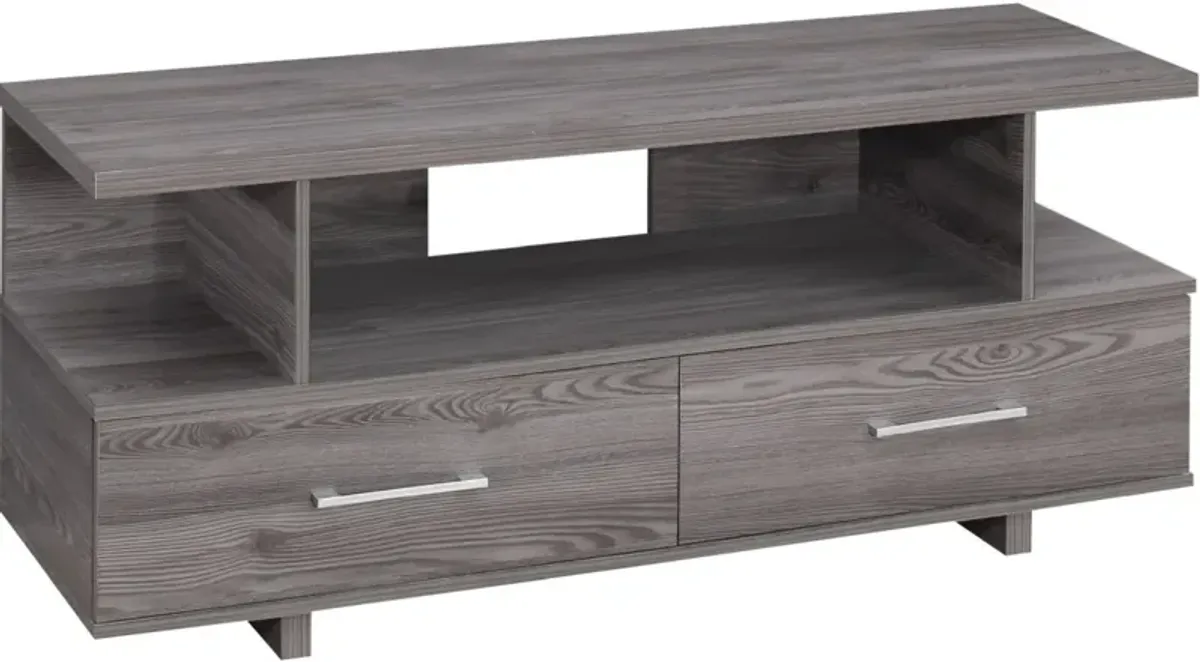 Tv Stand, 48 Inch, Console, Media Entertainment Center, Storage Cabinet, Living Room, Bedroom, Laminate, Grey, Contemporary, Modern