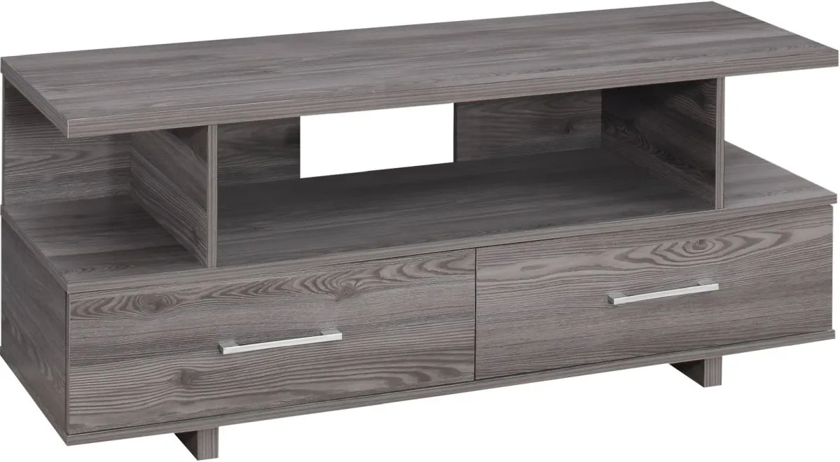 Tv Stand, 48 Inch, Console, Media Entertainment Center, Storage Cabinet, Living Room, Bedroom, Laminate, Grey, Contemporary, Modern