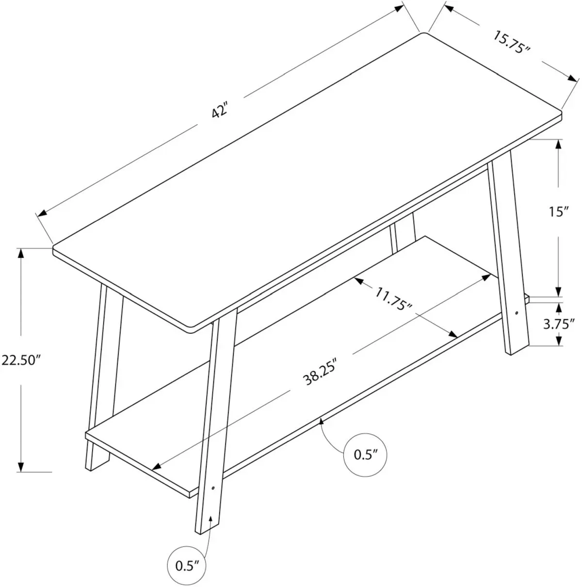 Tv Stand, 42 Inch, Console, Media Entertainment Center, Storage Shelves, Living Room, Bedroom, Laminate, Grey, Contemporary, Modern
