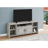 Tv Stand, 60 Inch, Console, Media Entertainment Center, Storage Cabinet, Living Room, Bedroom, Laminate, Grey, Transitional