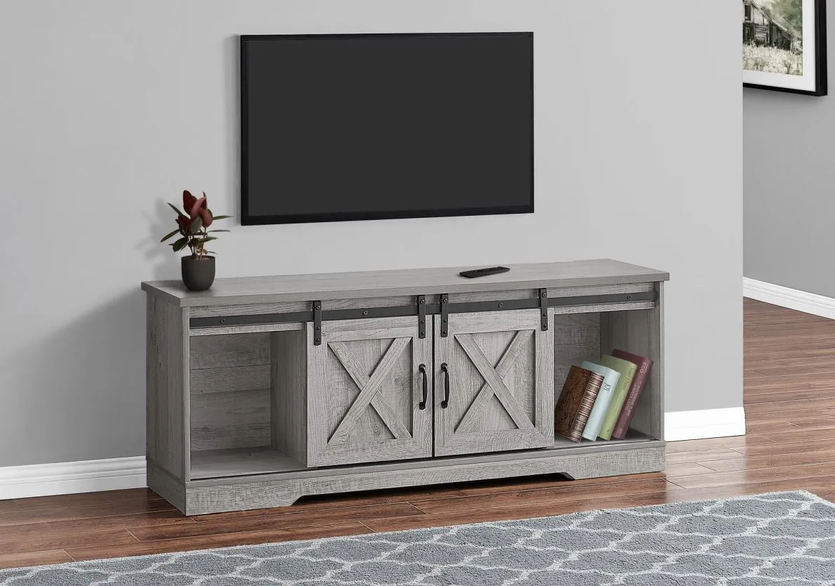 Tv Stand, 60 Inch, Console, Media Entertainment Center, Storage Cabinet, Living Room, Bedroom, Laminate, Grey, Transitional
