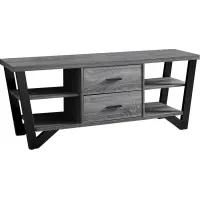 Tv Stand, 60 Inch, Console, Media Entertainment Center, Storage Cabinet, Living Room, Bedroom, Laminate, Grey, Black, Contemporary, Modern