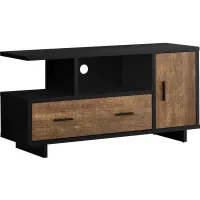 Tv Stand, 48 Inch, Console, Media Entertainment Center, Storage Cabinet, Drawers, Living Room, Bedroom, Laminate, Black, Brown, Contemporary, Modern