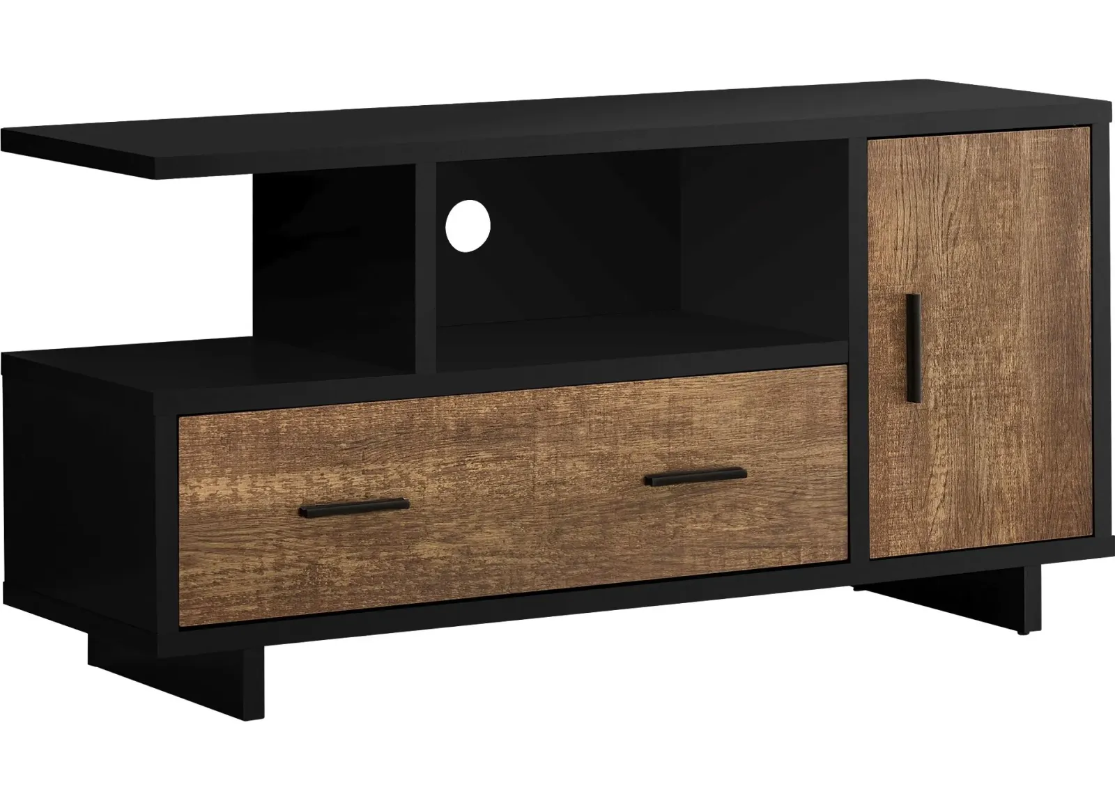 Tv Stand, 48 Inch, Console, Media Entertainment Center, Storage Cabinet, Drawers, Living Room, Bedroom, Laminate, Black, Brown, Contemporary, Modern