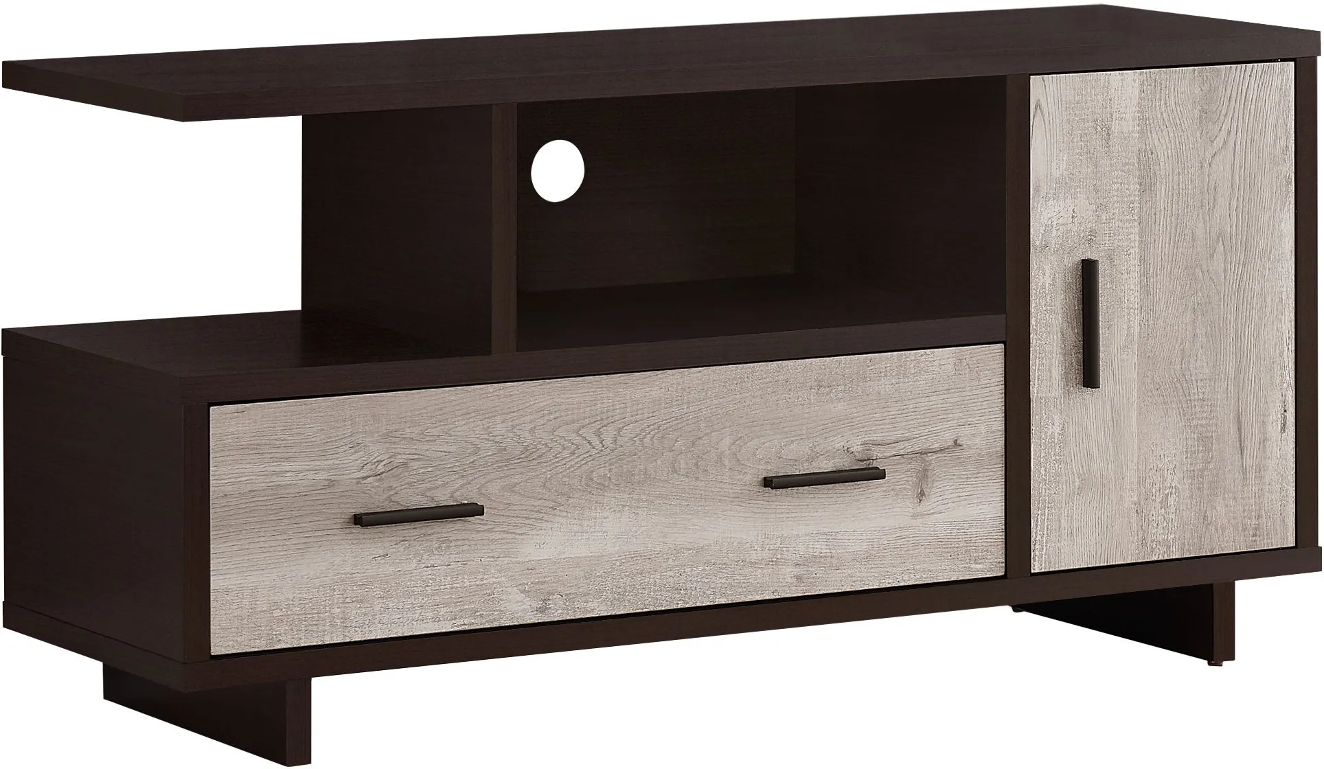 Tv Stand, 48 Inch, Console, Media Entertainment Center, Storage Cabinet, Drawers, Living Room, Bedroom, Laminate, Brown, Contemporary, Modern