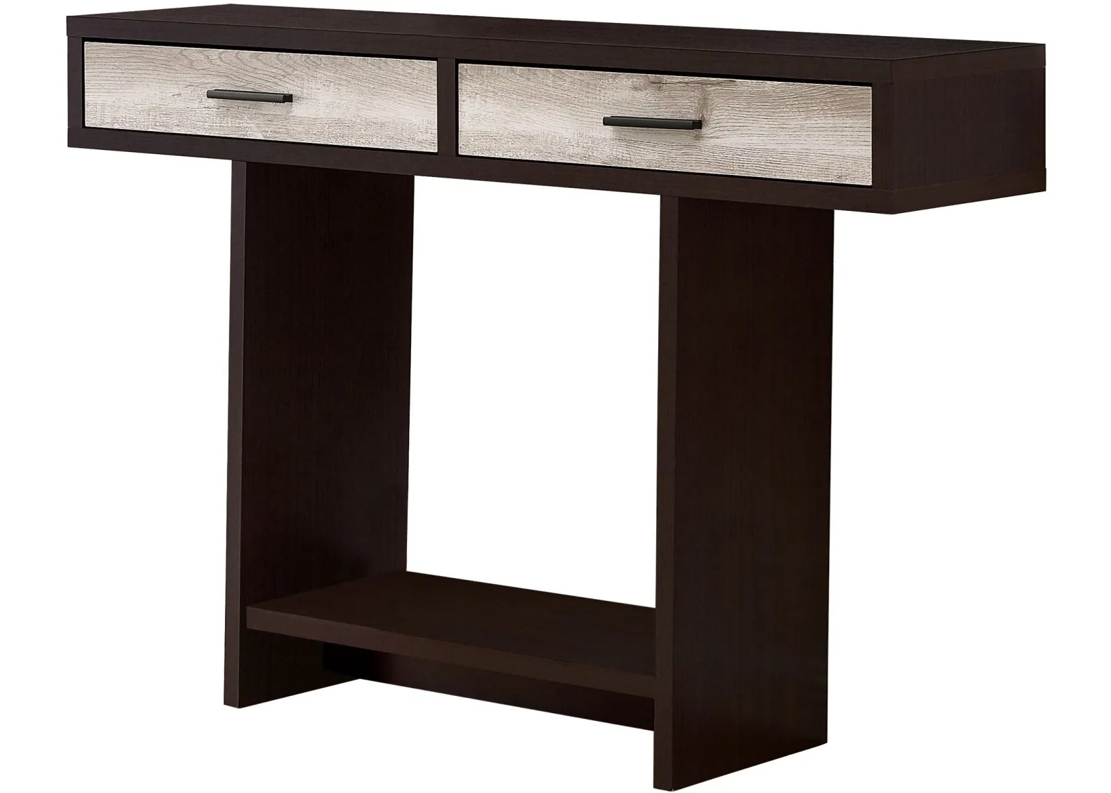 Accent Table, Console, Entryway, Narrow, Sofa, Storage Drawer, Living Room, Bedroom, Drawer, Laminate, Brown, Contemporary, Modern