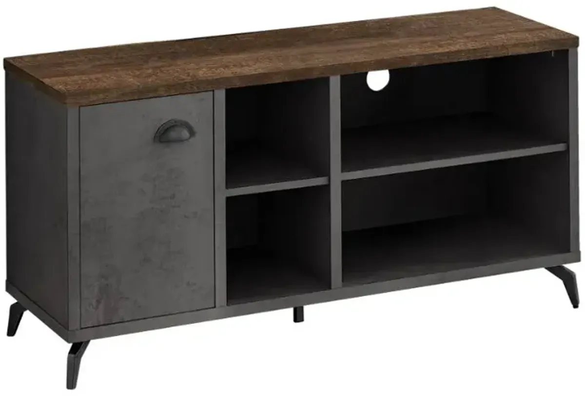 Monarch Specialties Inc. Grey Concrete/Medium Brown 48" Reclaimed TV Stand