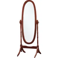 Mirror, Full Length, Standing, Floor, 60" Oval, Dressing, Bedroom, Wood, Walnut, Traditional