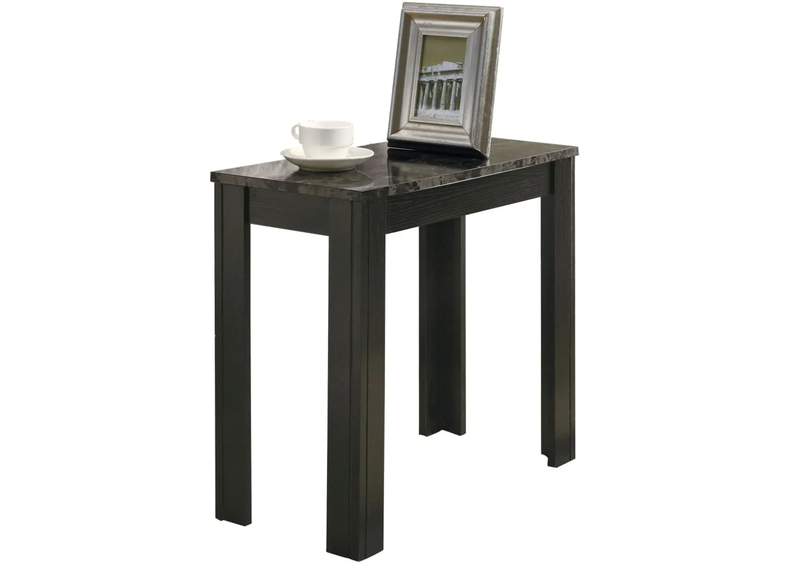 Accent Table, Side, End, Nightstand, Lamp, Living Room, Bedroom, Laminate, Black, Grey, Transitional