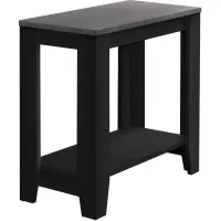 Accent Table, Side, End, Nightstand, Lamp, Living Room, Bedroom, Laminate, Black, Grey, Transitional