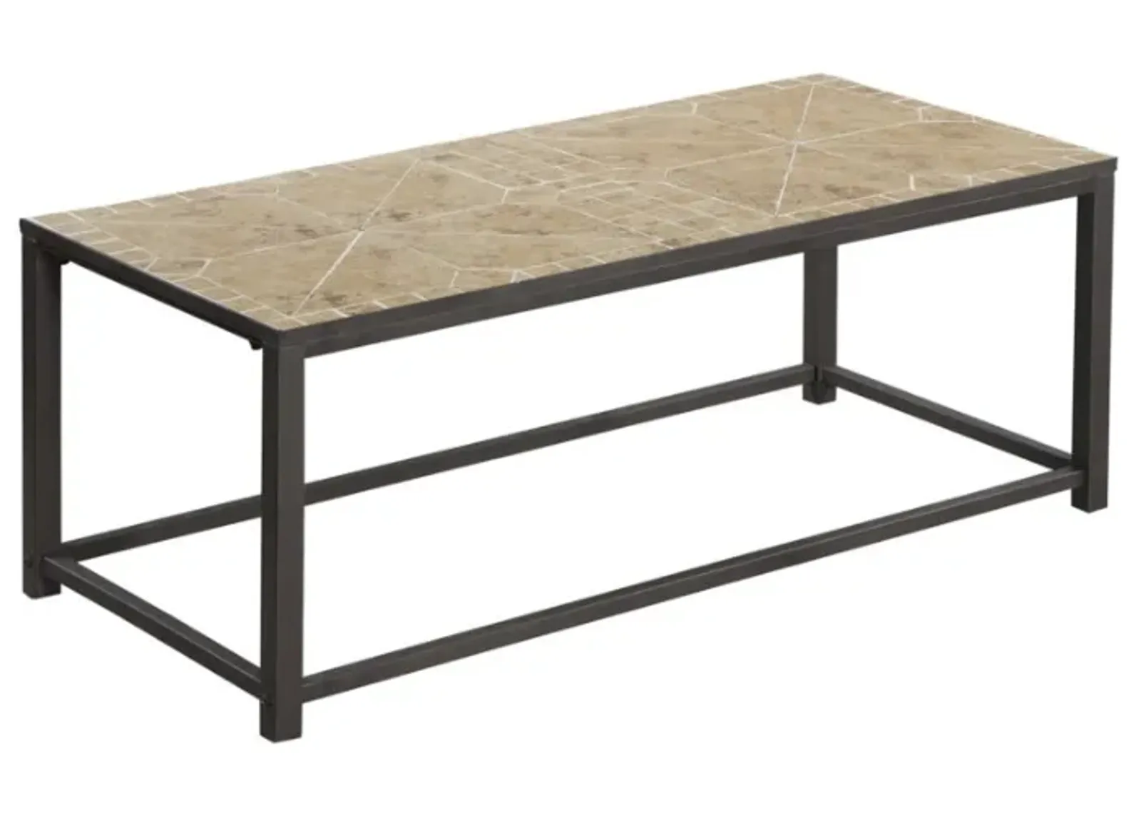 Monarch Specialties Inc. Hammered Brown Coffee Table