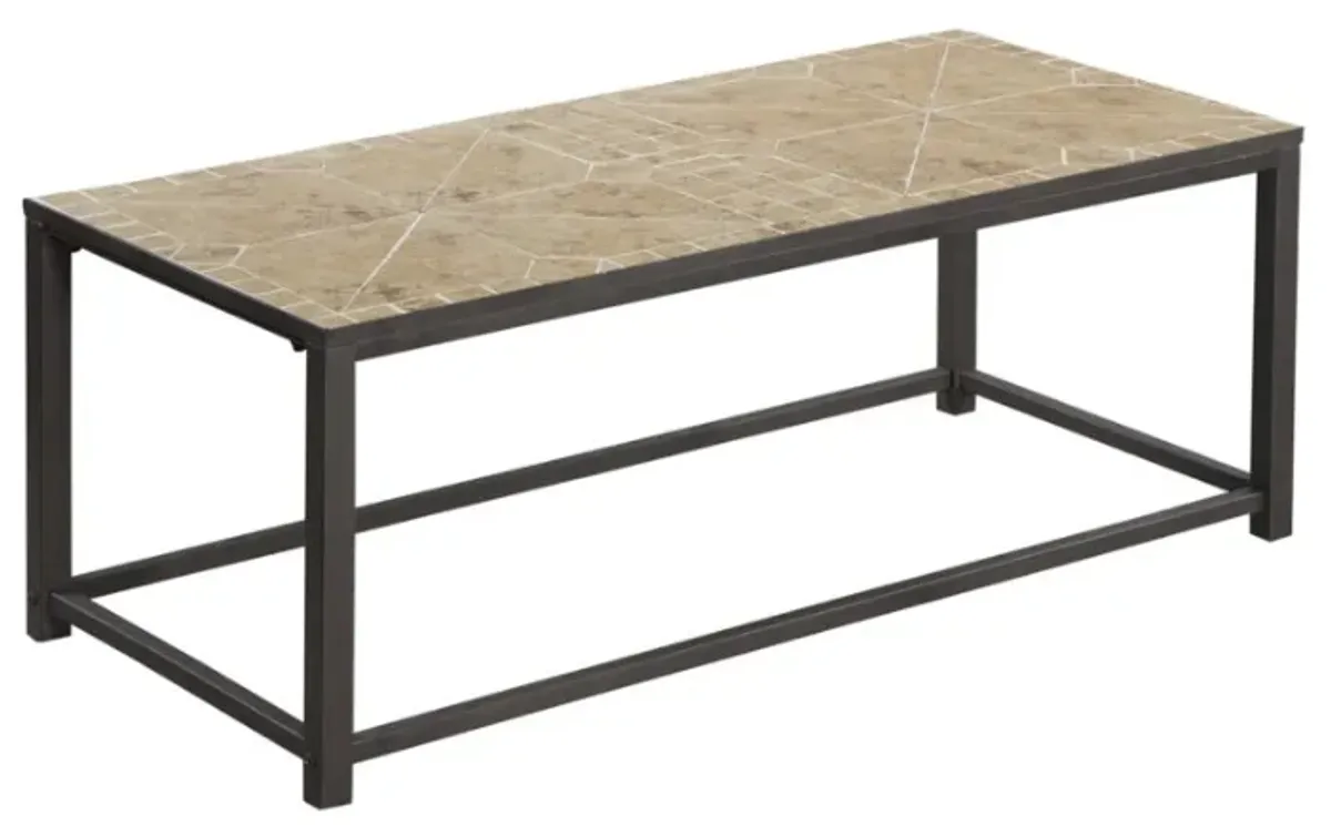 Monarch Specialties Inc. Hammered Brown Coffee Table