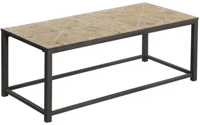 Monarch Specialties Inc. Hammered Brown Coffee Table