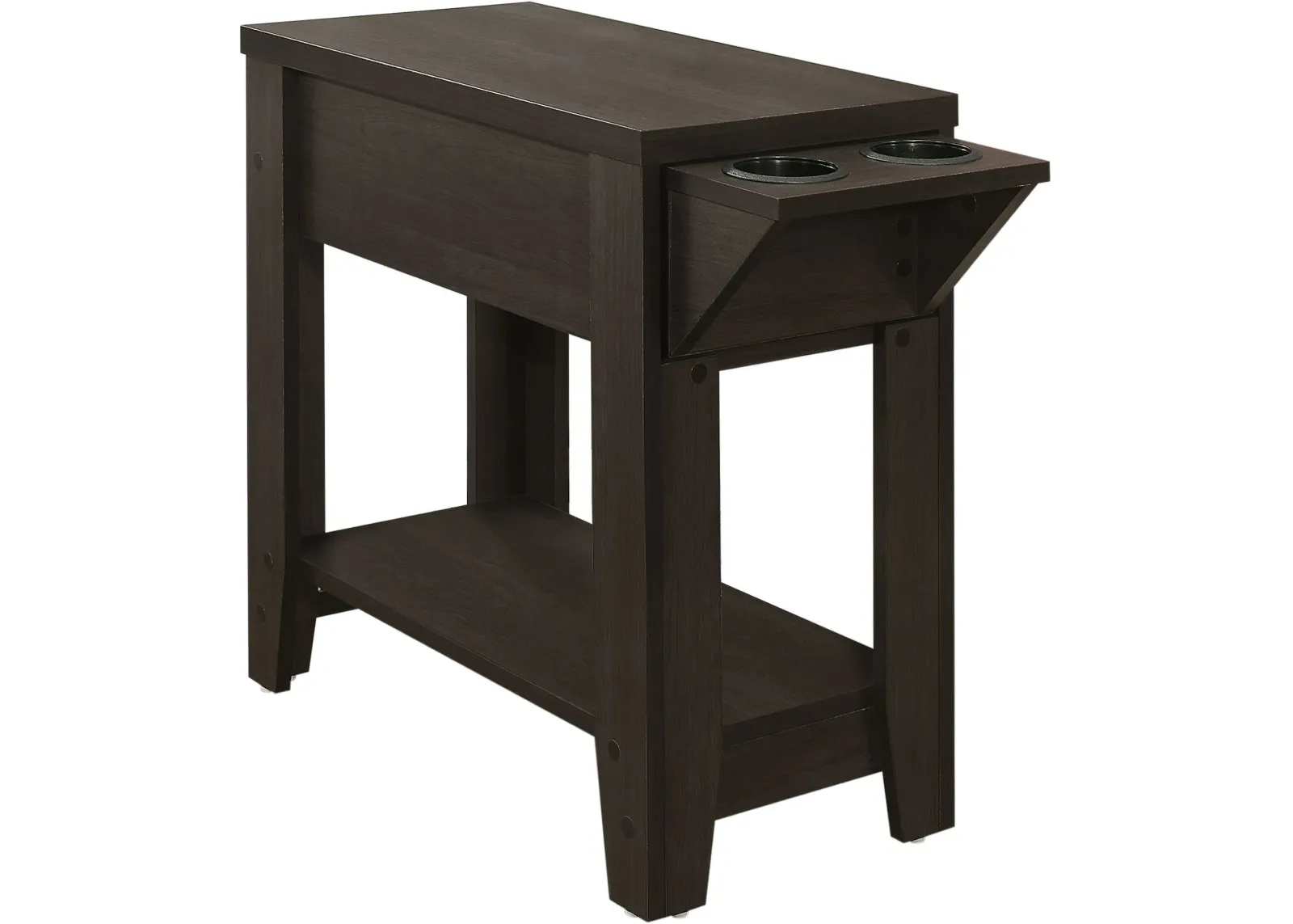 Accent Table, Side, End, Storage, Lamp, Living Room, Bedroom, Laminate, Brown, Transitional