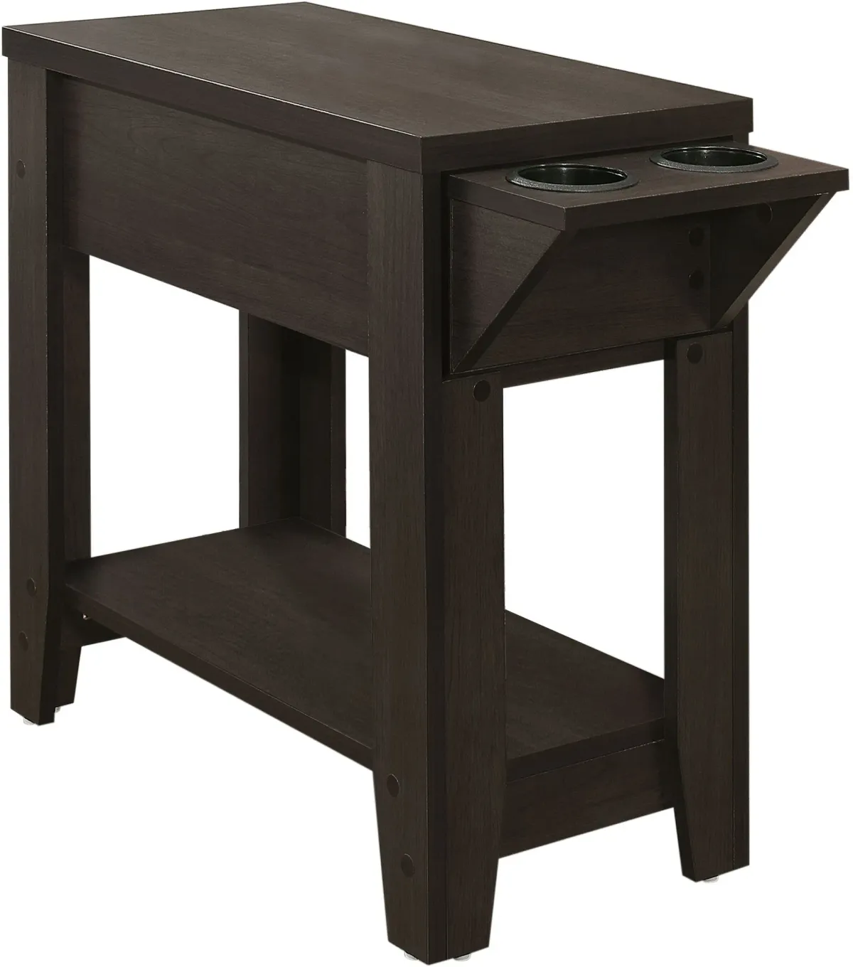 Accent Table, Side, End, Storage, Lamp, Living Room, Bedroom, Laminate, Brown, Transitional