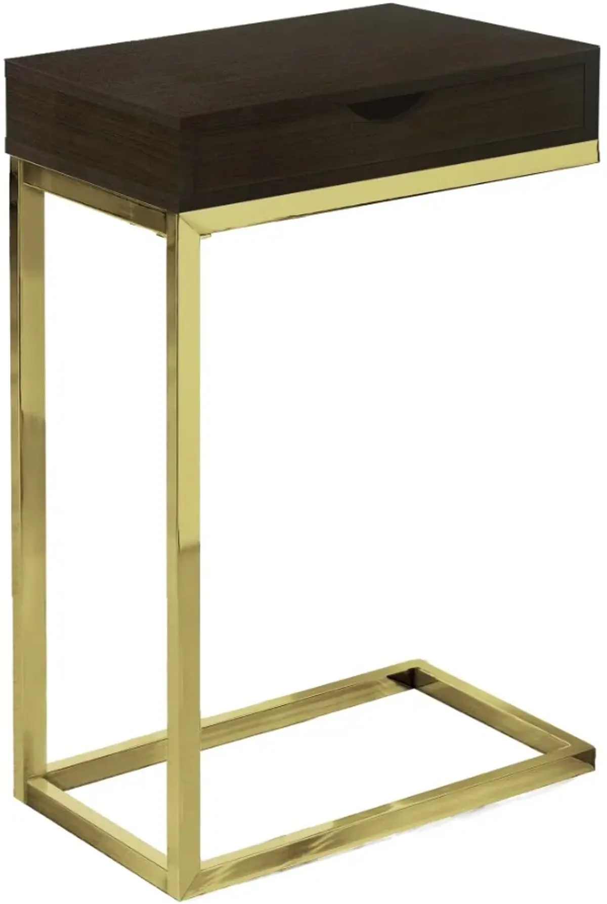 Monarch Specialties Inc. Espresso/Gold Accent Table