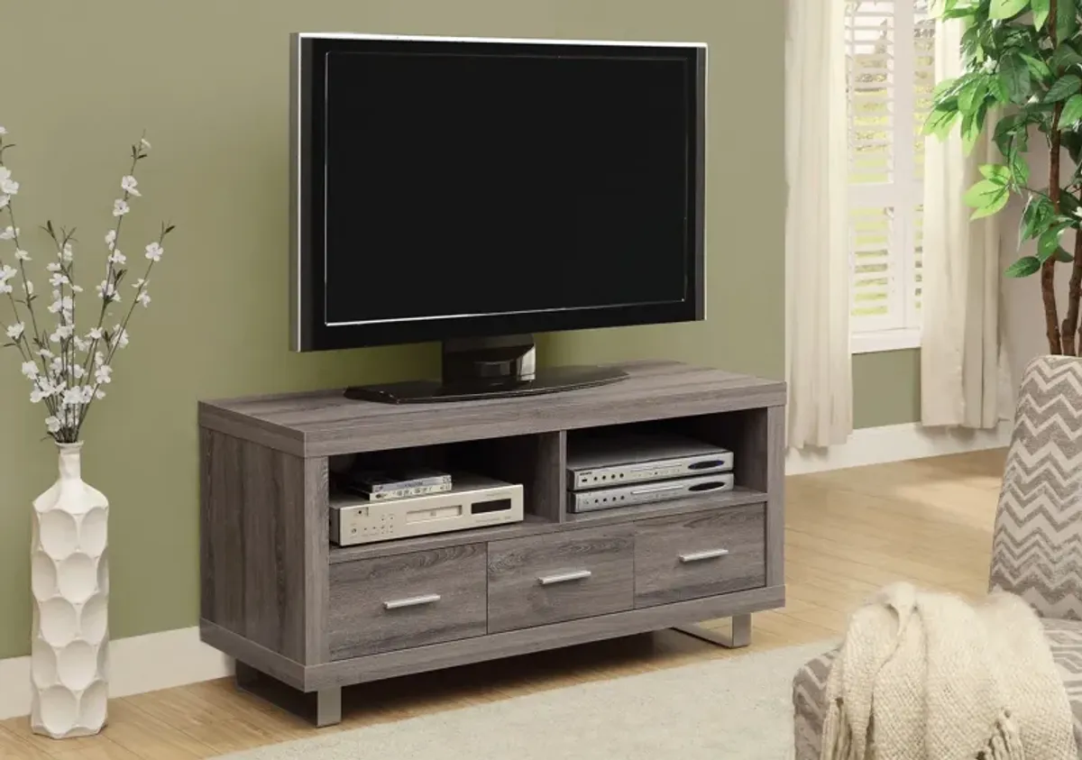Tv Stand, 48 Inch, Console, Media Entertainment Center, Storage Cabinet, Living Room, Bedroom, Laminate, Brown, Contemporary, Modern