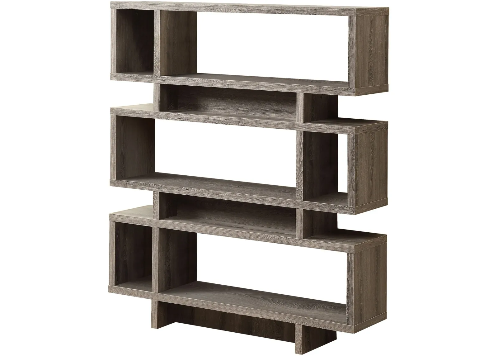 Bookshelf, Bookcase, Etagere, 4 Tier, 55"H, Office, Bedroom, Laminate, Brown, Contemporary, Modern