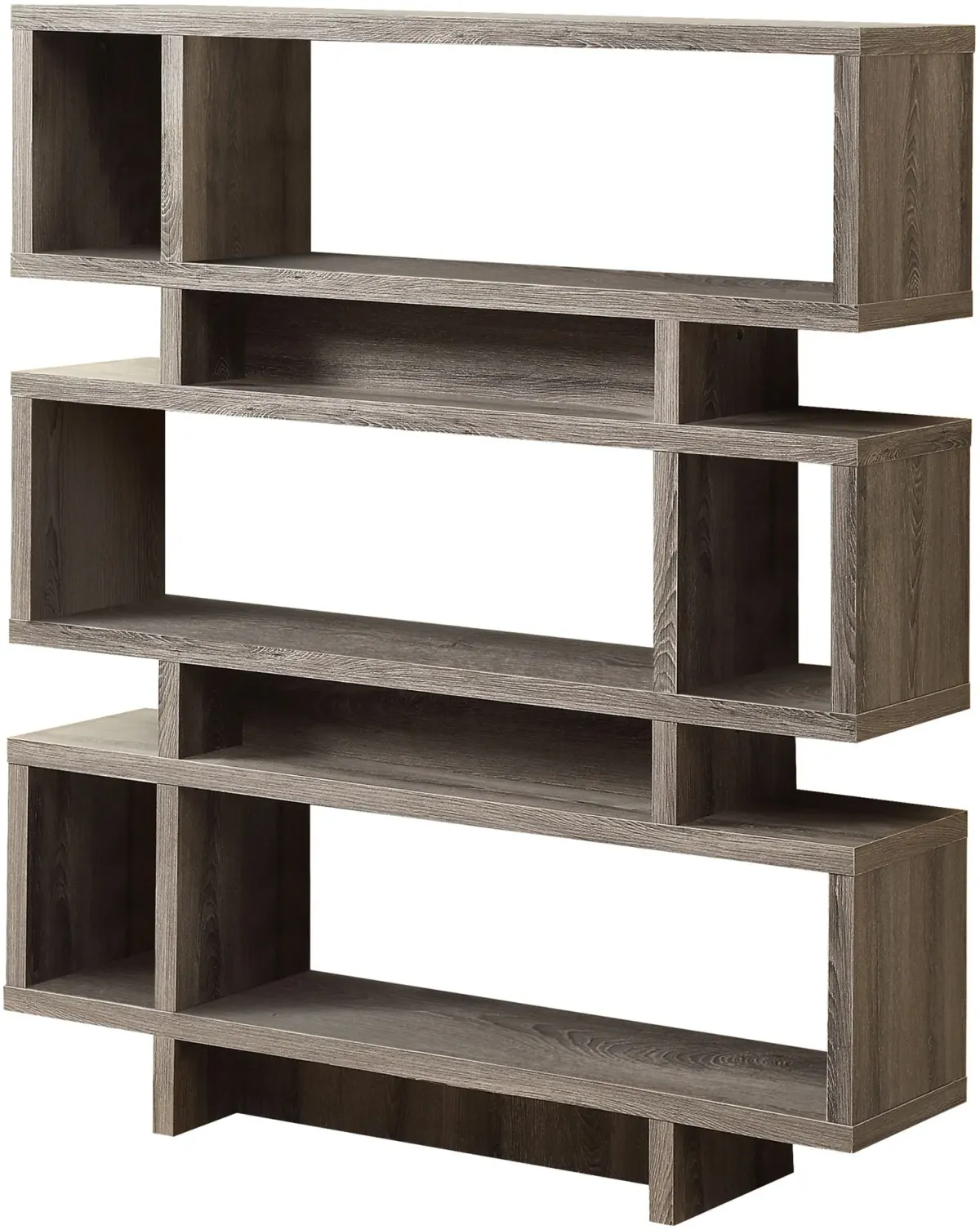 Bookshelf, Bookcase, Etagere, 4 Tier, 55"H, Office, Bedroom, Laminate, Brown, Contemporary, Modern