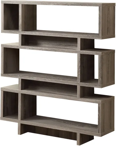 Bookshelf, Bookcase, Etagere, 4 Tier, 55"H, Office, Bedroom, Laminate, Brown, Contemporary, Modern