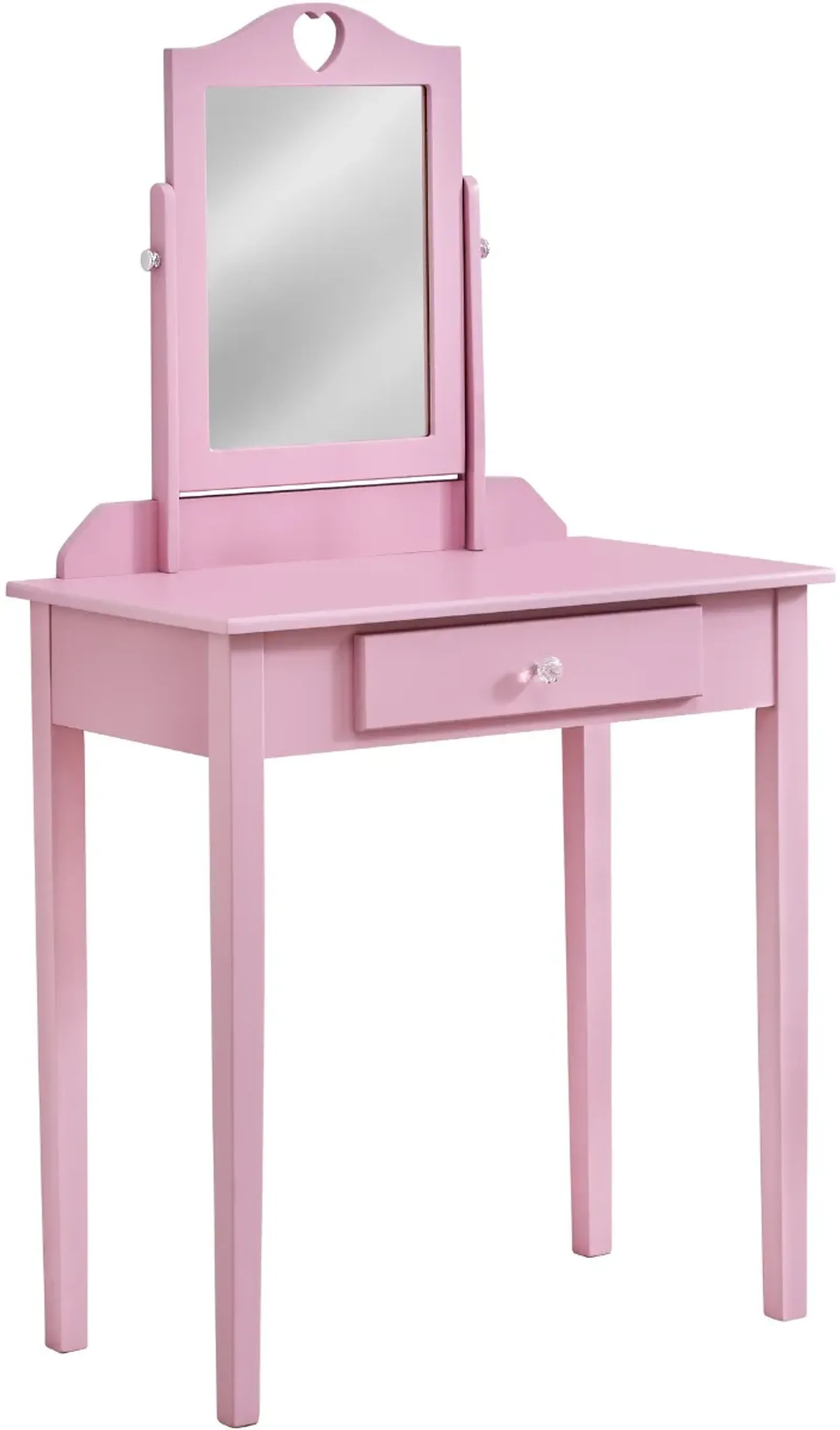 Vanity, Desk, Makeup Table, Organizer, Dressing Table, Bedroom, Wood, Laminate, Pink, Contemporary, Modern