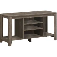 Tv Stand, 48 Inch, Console, Media Entertainment Center, Storage Shelves, Living Room, Bedroom, Laminate, Brown, Contemporary, Modern
