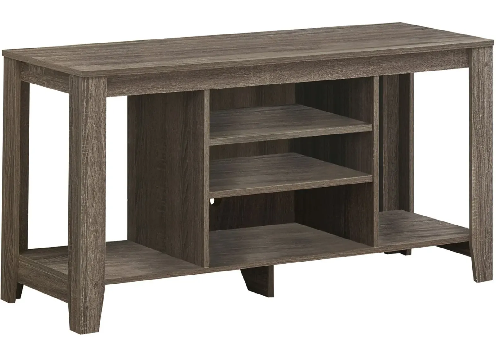 Tv Stand, 48 Inch, Console, Media Entertainment Center, Storage Shelves, Living Room, Bedroom, Laminate, Brown, Contemporary, Modern