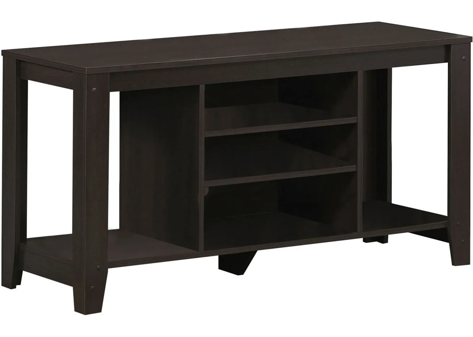 Tv Stand, 48 Inch, Console, Media Entertainment Center, Storage Shelves, Living Room, Bedroom, Laminate, Brown, Contemporary, Modern