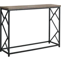 Accent Table, Console, Entryway, Narrow, Sofa, Living Room, Bedroom, Metal, Laminate, Brown, Black, Contemporary, Modern