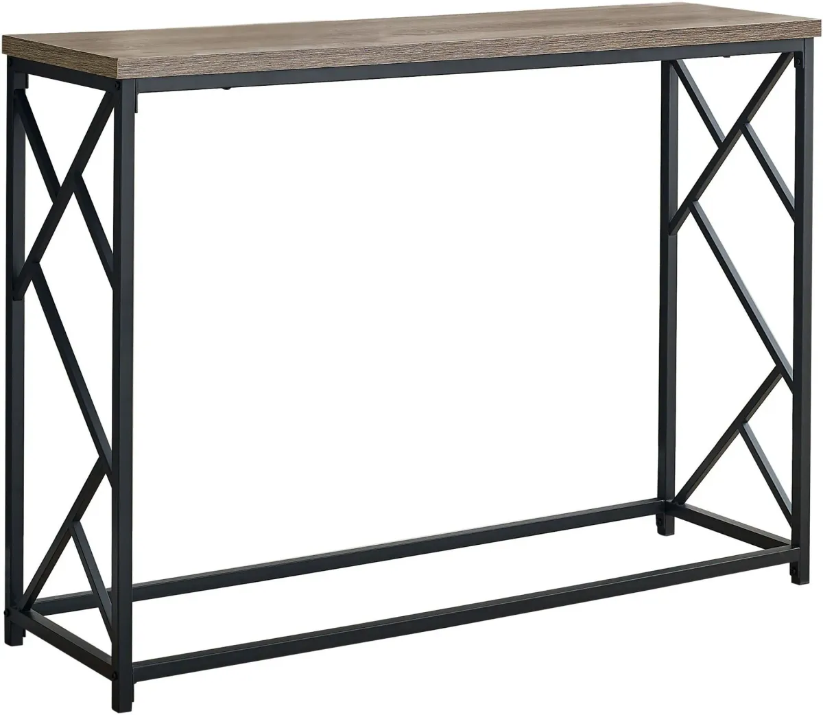 Accent Table, Console, Entryway, Narrow, Sofa, Living Room, Bedroom, Metal, Laminate, Brown, Black, Contemporary, Modern