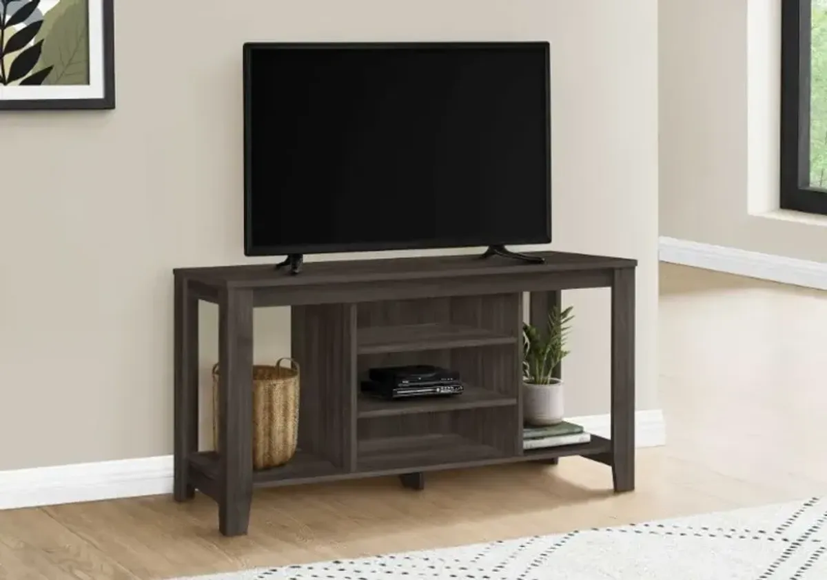 Monarch Specialties Inc. Brown Oak TV Stand
