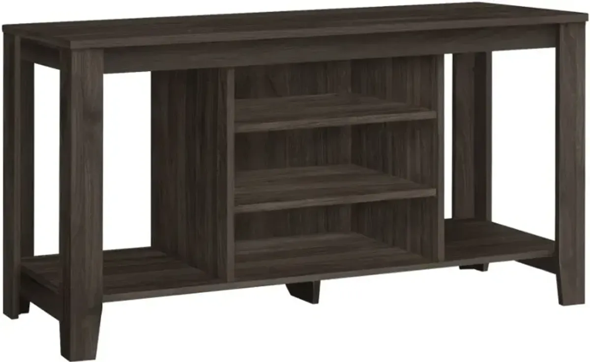 Monarch Specialties Inc. Brown Oak TV Stand