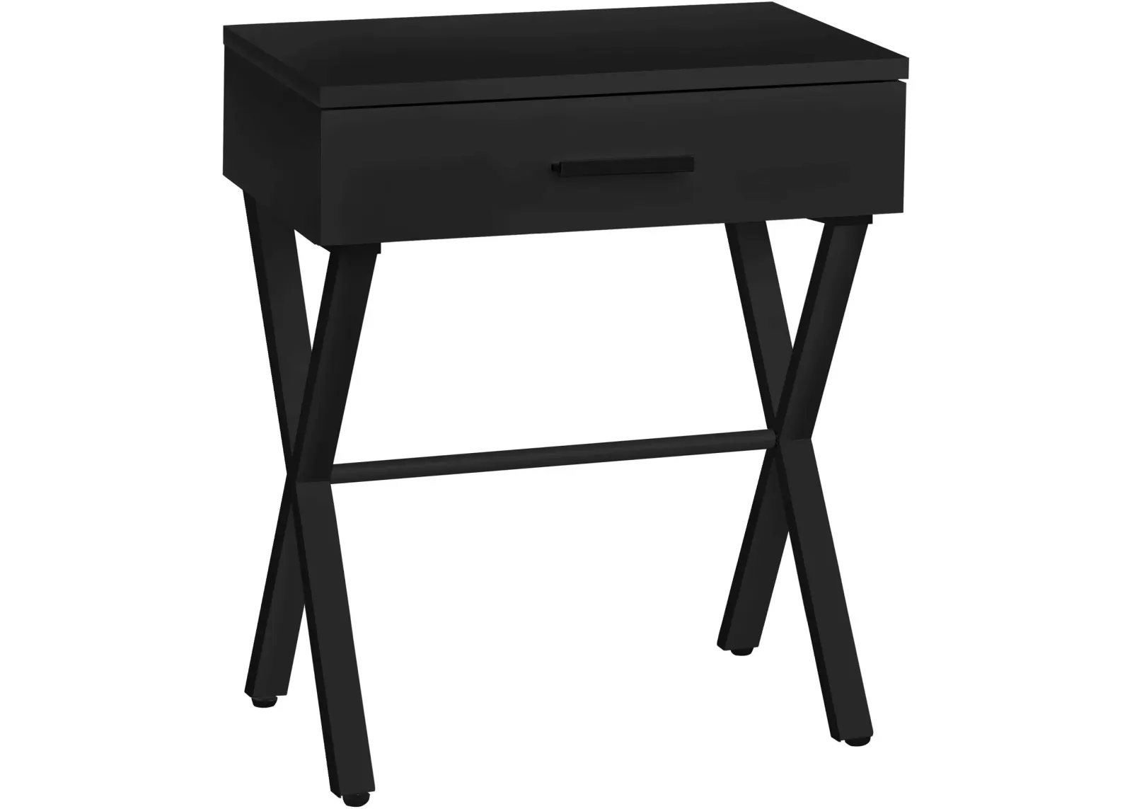 Accent Table, Side, End, Nightstand, Lamp, Storage Drawer, Living Room, Bedroom, Metal, Laminate, Black, Contemporary, Modern