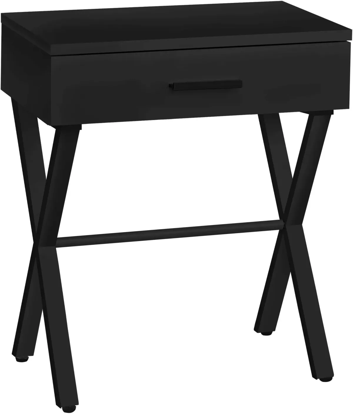 Accent Table, Side, End, Nightstand, Lamp, Storage Drawer, Living Room, Bedroom, Metal, Laminate, Black, Contemporary, Modern