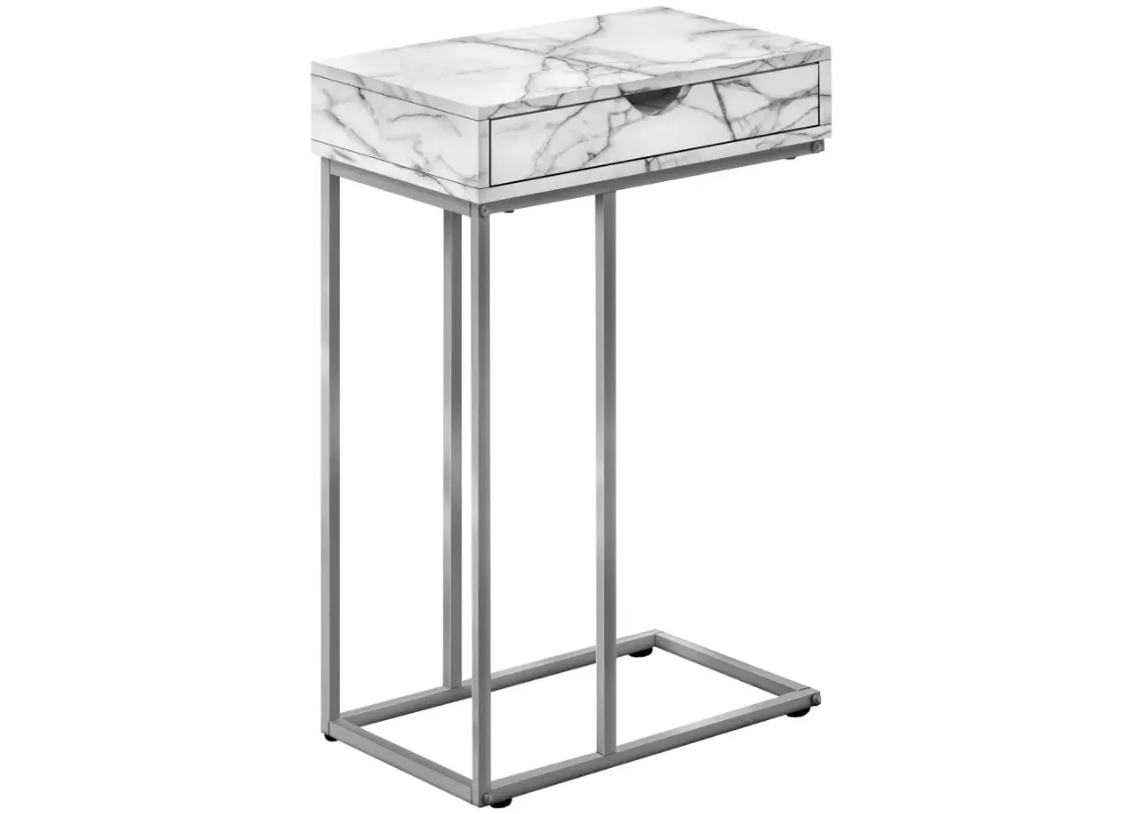 Monarch Specialties Inc. Silver/White Accent Table