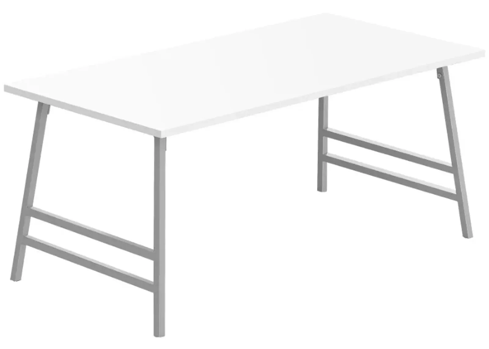 Monarch Specialties Inc. Silver/White Coffee Table